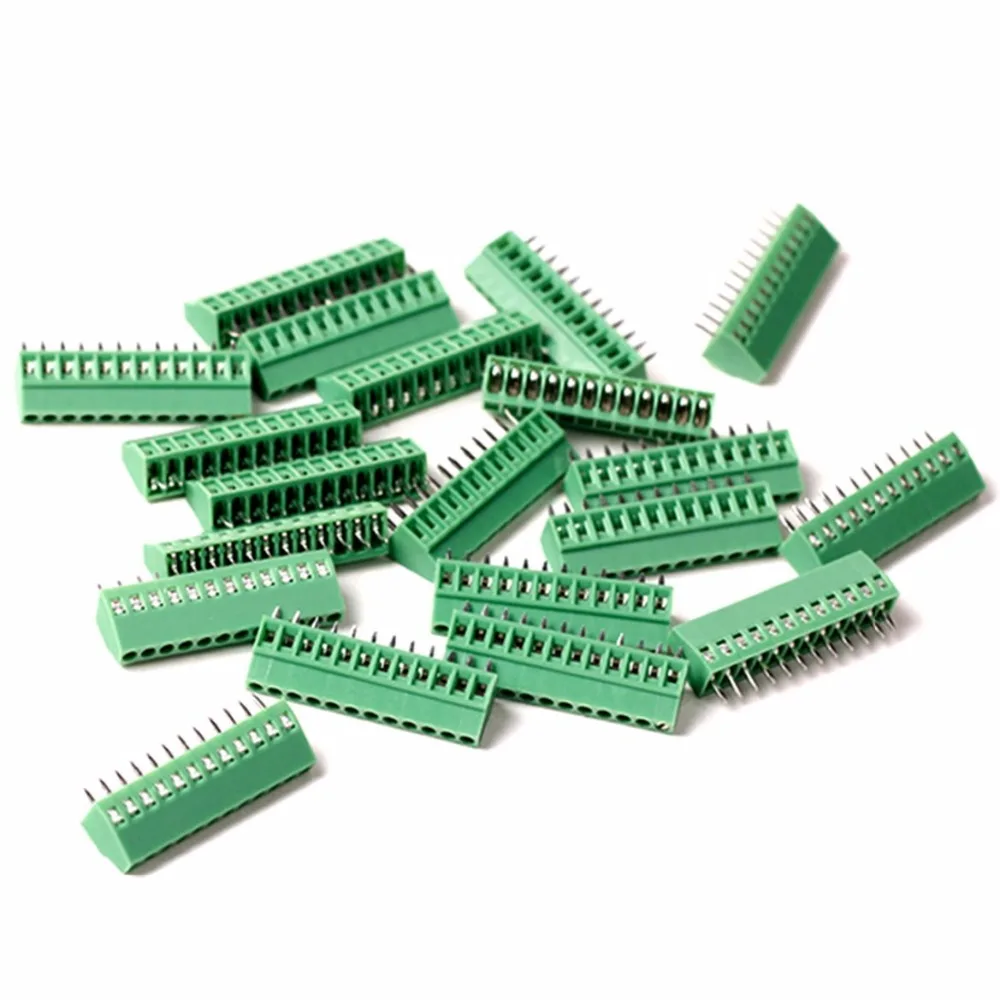 50 Pack 12 полюсов 2 54 мм шаг PCB винтовой клеммный блок 150В 6А CE Rohs ELT128 2.54 12P Бесплатная