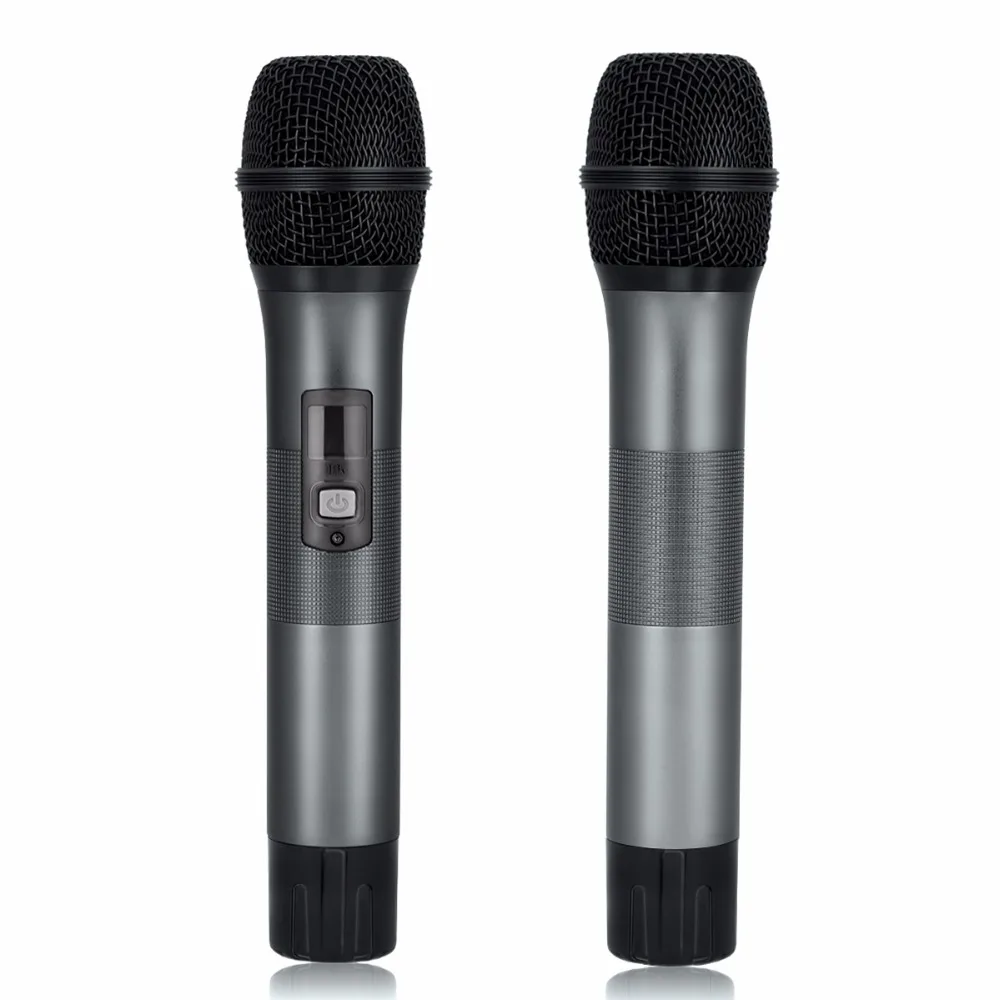 Беспроводной двухканальный микрофон Excelvan K28 регулируемый эхо с низким уровнем
