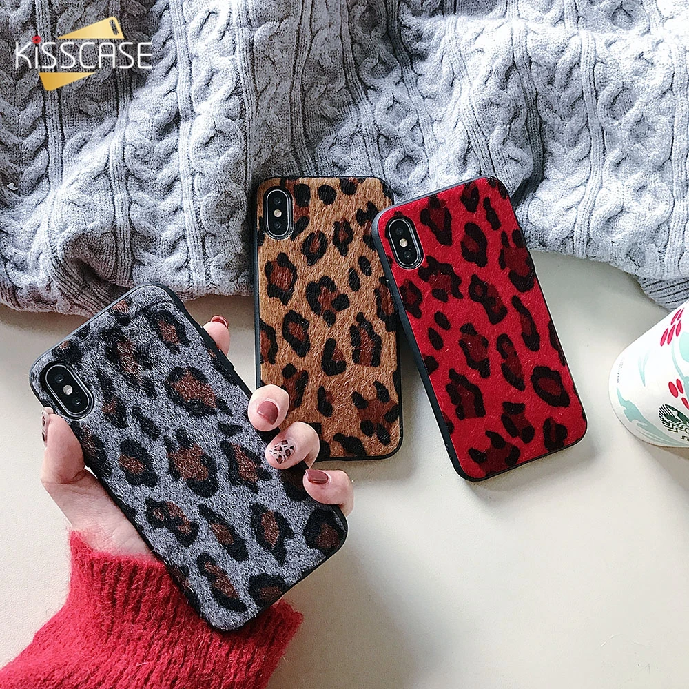 Роскошный леопардовый чехол KISSCASE для IPhone X XS Max XR 6 7 мягкая задняя крышка телефона