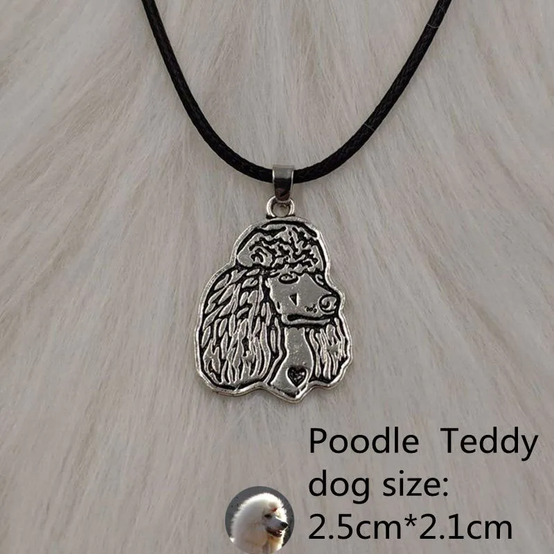 Poodle Ожерелье с подвеской в виде собаки и животного, античное серебро, Хаски, пудель, ювелирное изделие для женщин, мужчин, женщин, девушек, милых девушек в стиле панк - Окраска металла: Poodle
