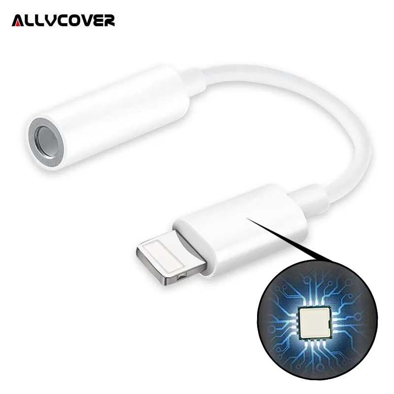 Allvcover для iphone lightning адаптер 8 pin аудио конвертер 7 Plus X Lightning 3 5 мм разъем наушников |