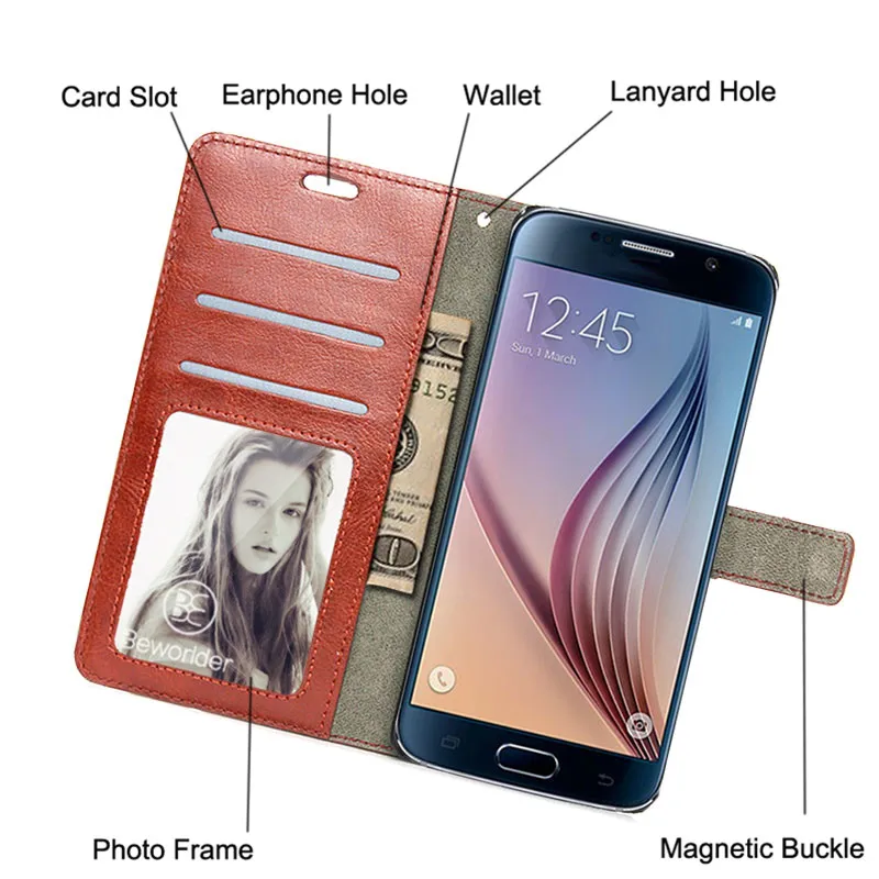 Чехол Beworlder для Samsung Galaxy S6 роскошная фоторамка деловой флип кошелек с отделением