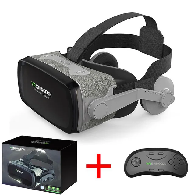 VR and Controller B UZQi VR 3D коробка очки виртуальной реальности гарнитура телефон SHINECON VR шлем Carboard очки смартфон очки VR контроллер - Цвет: VR and Controller B