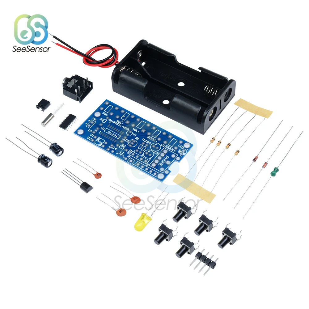 Беспроводной Стерео FM радиоприемник модуль PCB DIY электронные наборы 76 МГц 108