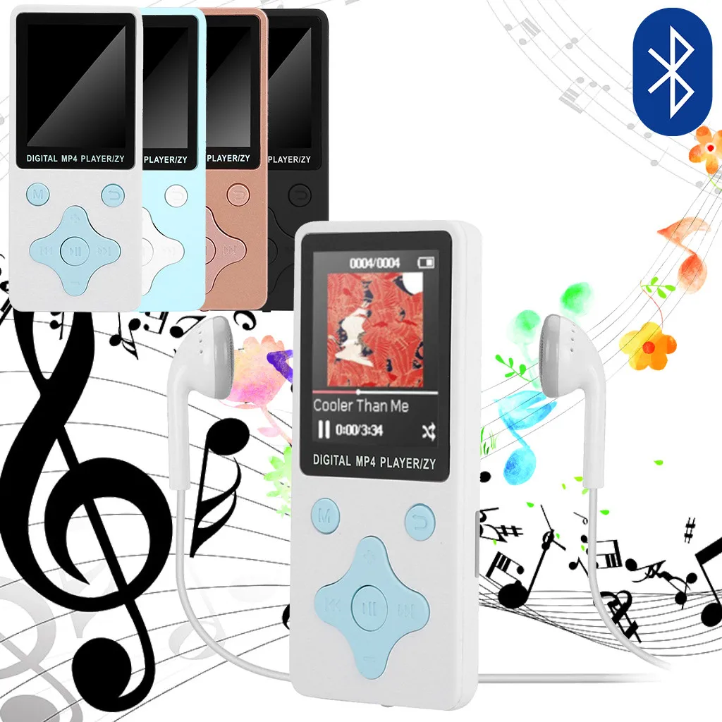 Новейший портативный bluetooth MP3 mp3-плеер Модный цветной экран fm-радио видеоигры фильм высокое качество