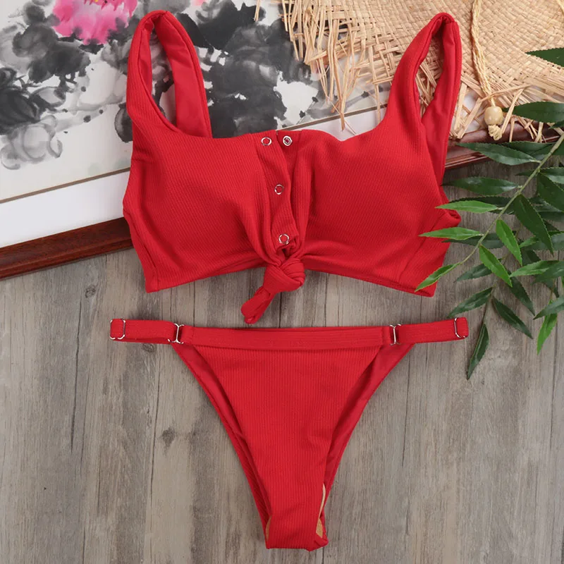 Купальник бикини с бантиком черный красный белый 2018|blg| |