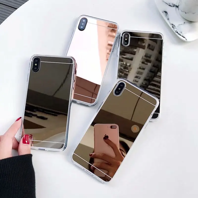 Модный мягкий зеркальный чехол для Apple iphone XS MAX X XR роскошный отражающий Блестящий