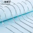 Женское Ожерелье на цепочке, простое классическое ювелирное изделие из 100% настоящего серебра 925 пробы, 8 видов, 2019