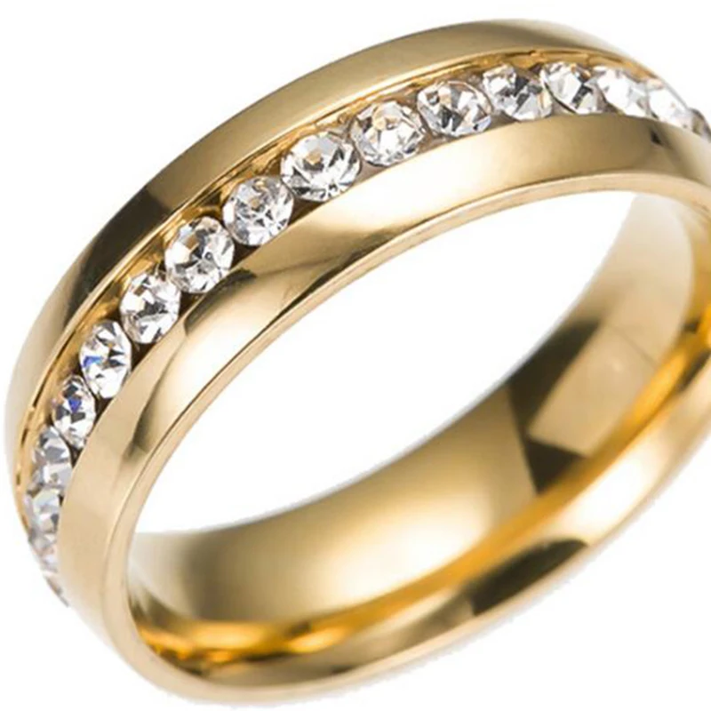 1 шт. серебристые/золотистые парные кольца из нержавеющей стали Размер 15 23|ring