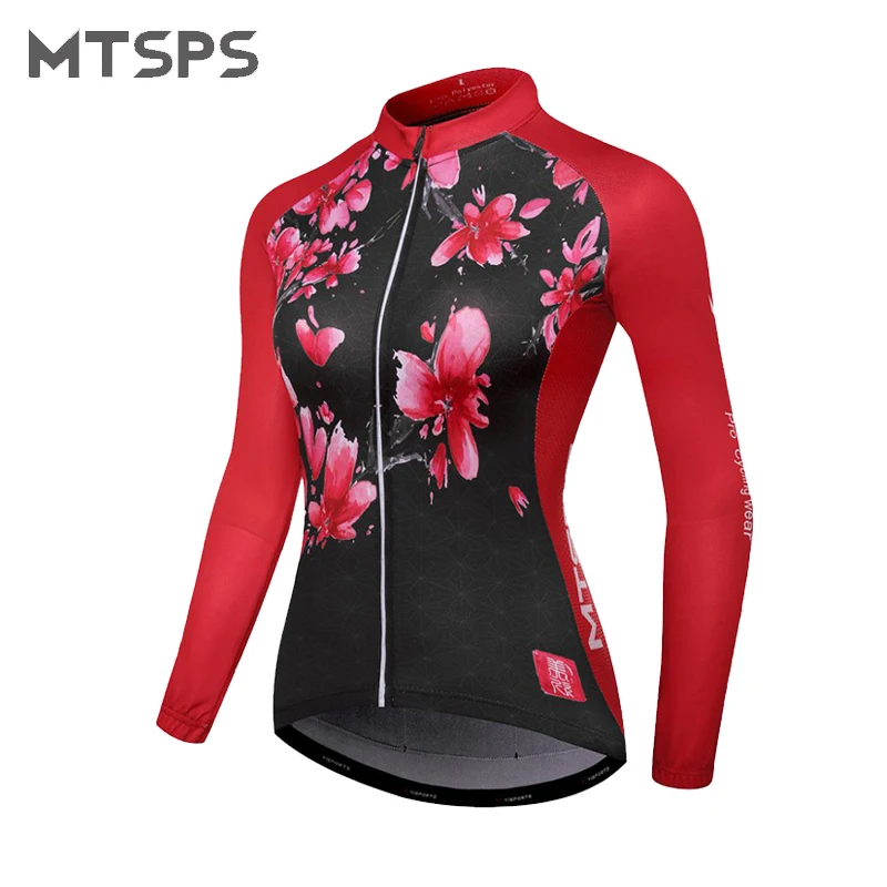 

MTSPS Winter Long Sleeve Thermal Fleece Pro Cycling Jersey Women Clothing Bicycle Maillot Equipacion Ciclismo Bike Clothes