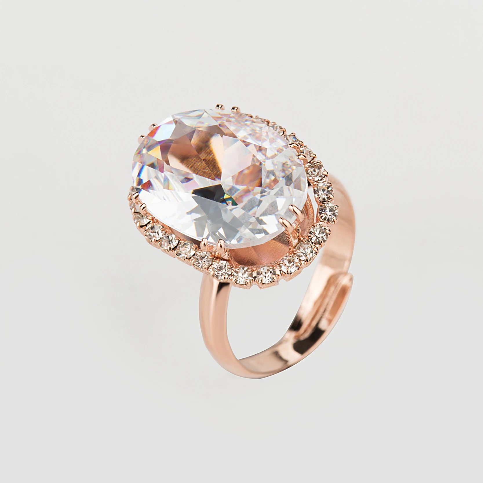 Женские регулируемые кольца Manxiuni винтажные с кубическим цирконием овальной