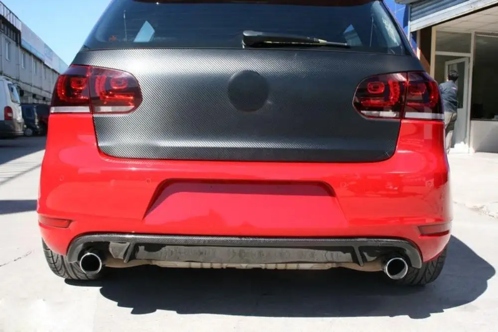 Для MK6 углеродного волокна диффузор, губа на задний бампер для Volkswagen VW Golf 6 MK6 GTI 2010-2013