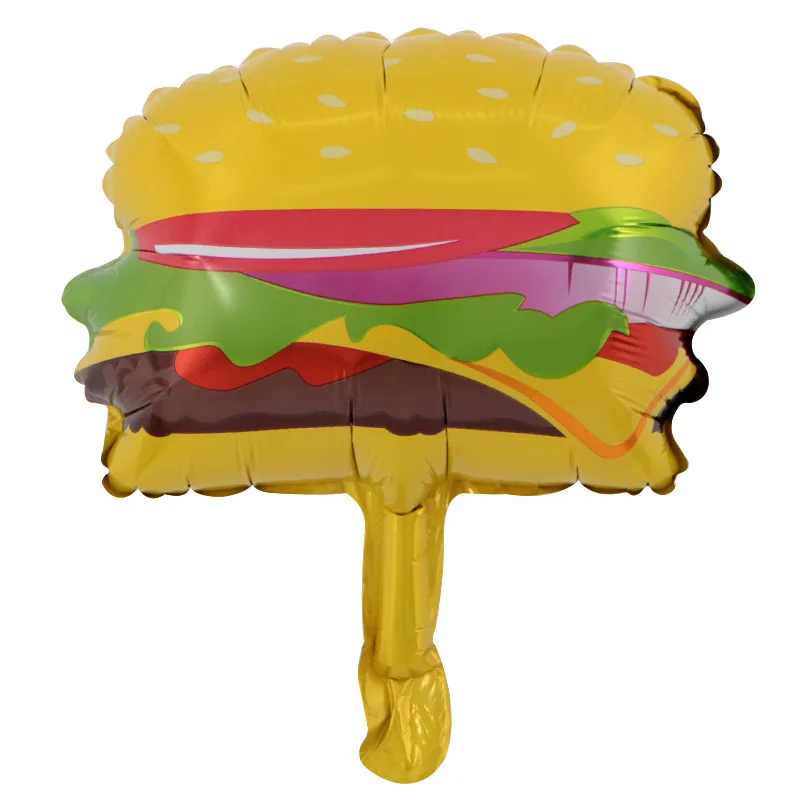 A 1PC Mini Hamburger Hot Dog Donut Pizza Ice Cream Foil Balloon Happy Birthday Party Decoration Globos Kids Toys June 9 - Цвет: A