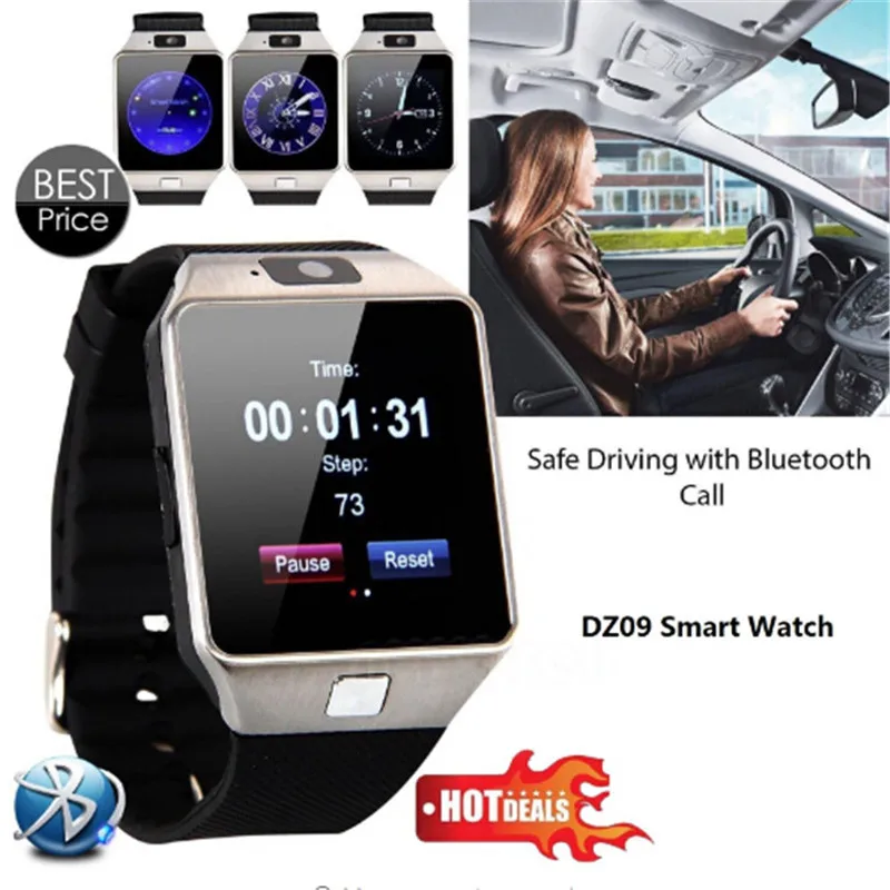DZ09 сенсорный экран Bluetooth Смарт часы с камерой Bluetooth наручные часы для IOS Android телефон PK Smartwatch U8 Q18 M26 GT08 T8