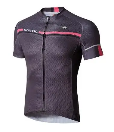 Santic 8 стиль мужской короткий рукав Велоспорт Джерси лето дышащий MTB дорожный велосипед Топ быстросохнущая Pro Спорт на открытом воздухе Футболка с рисунком "Верховая езда" - Цвет: WM7C02107G