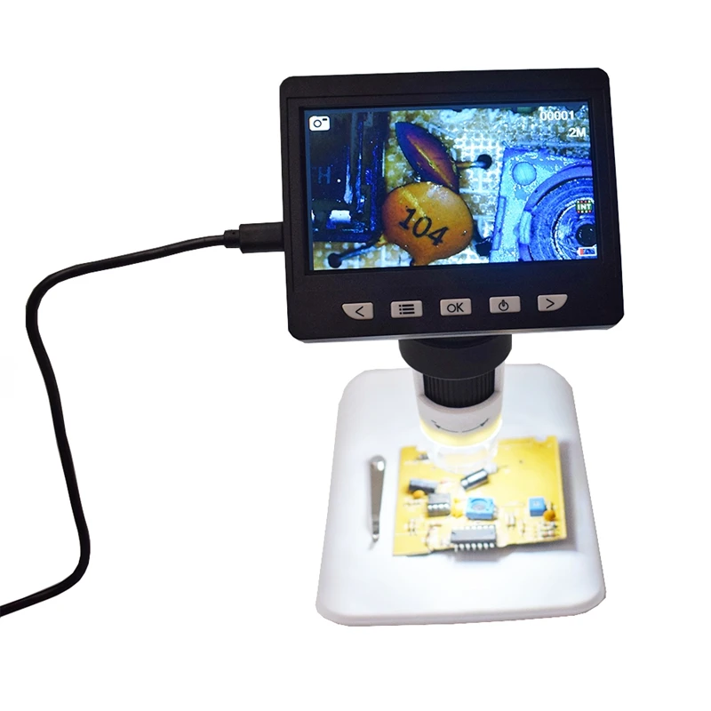 1000X 2.0MP цифровой микроскоп с 4 3 &quotHD LCD паяльный инструмент USB 8 светодиодами и