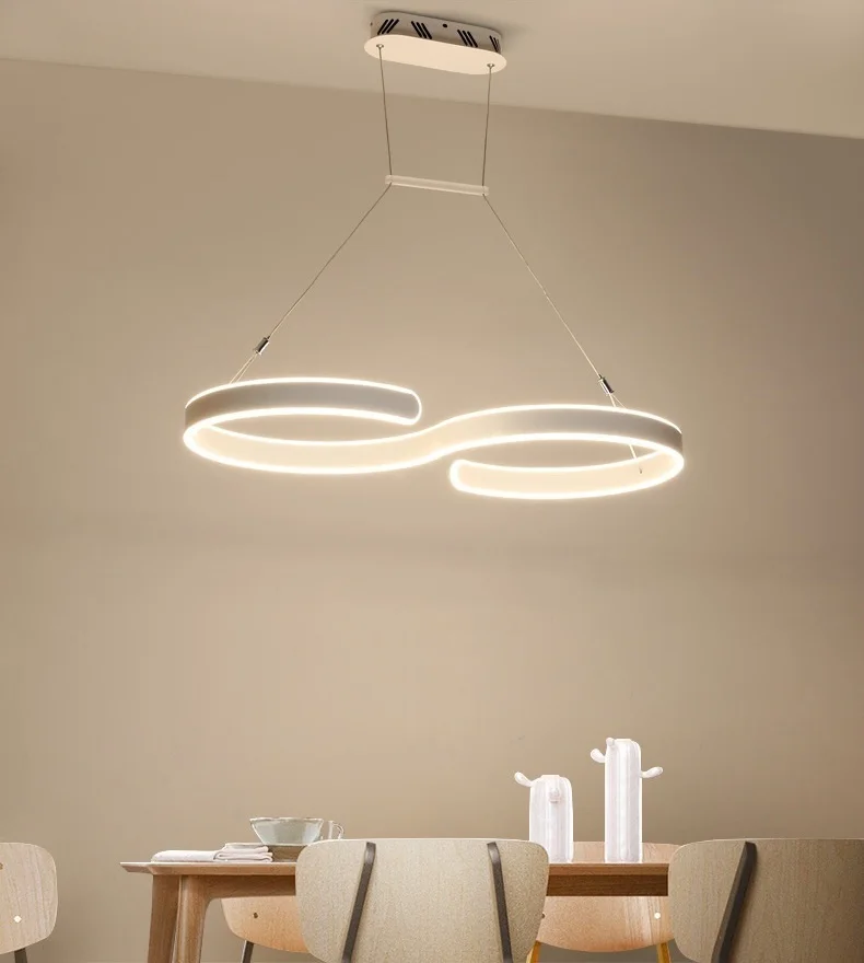 

Nordic Restaurant Chandelier LED Living Room Bedroom Light Creative Study Office Lighting Atmosphere Simple Art Chandelier