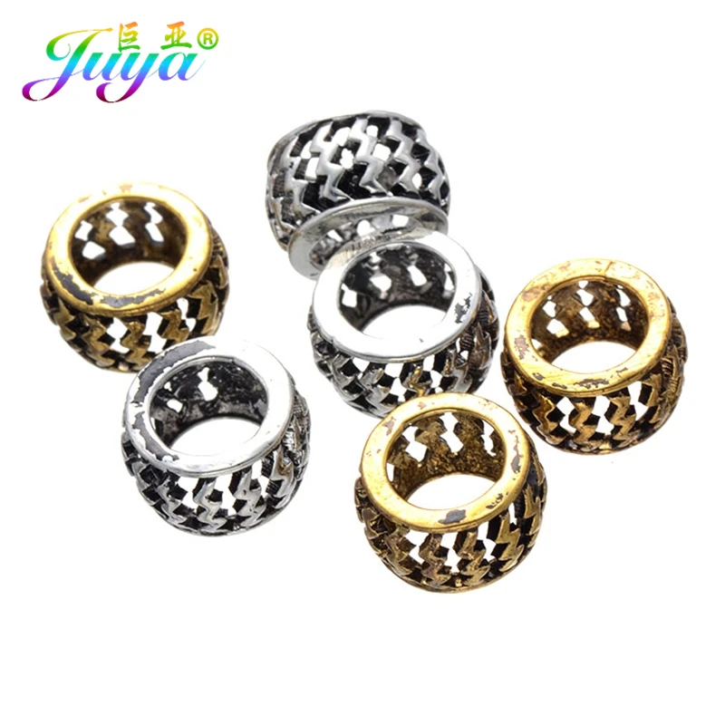 Бисер для рукоделия Juya 12 мм античные золотые с большим отверстием|stone beads|natural stone