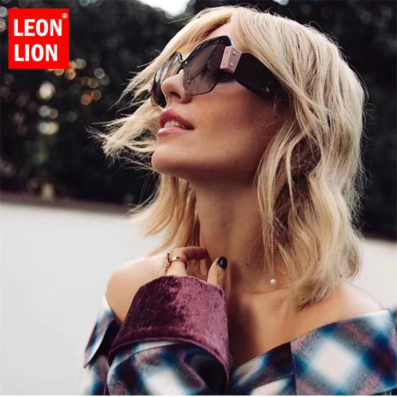 LeonLion 2021 цельные солнцезащитные очки в стиле стимпанк для женщин/мужчин брендовые