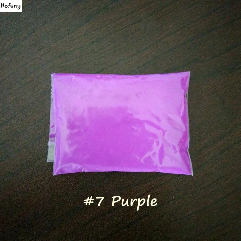 Purple Цветной флуоресцентный пигмент фосфор порошковый флуоресцентный краситель мыло, не светится в темноте, DIY блеск для ногтей 500 г - Цвет: Purple