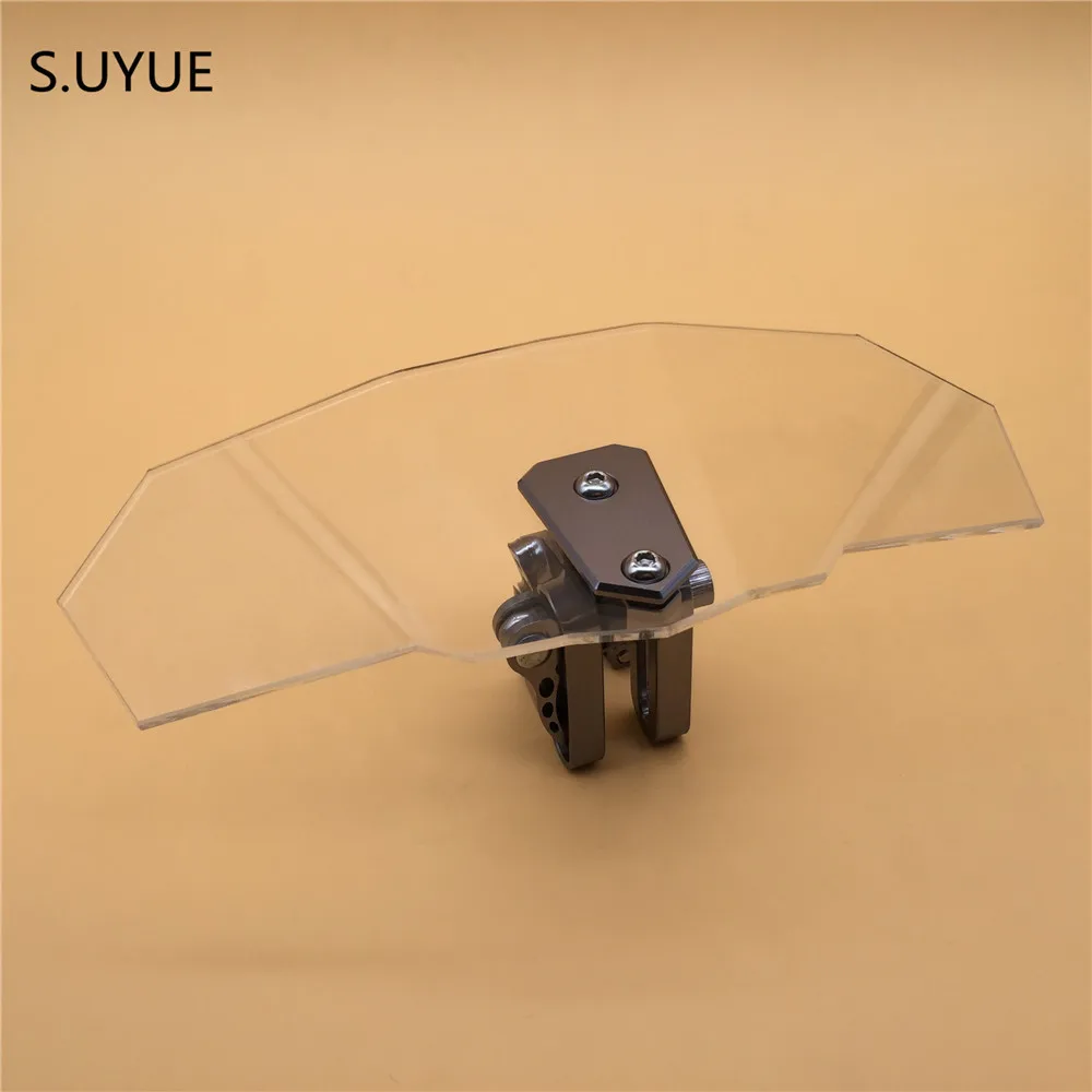 Universal Smoke Upper Outer Windshield Air Wind Deflectors Windscreen Bracket Set Adjustable for Motorcycle | Автомобили и