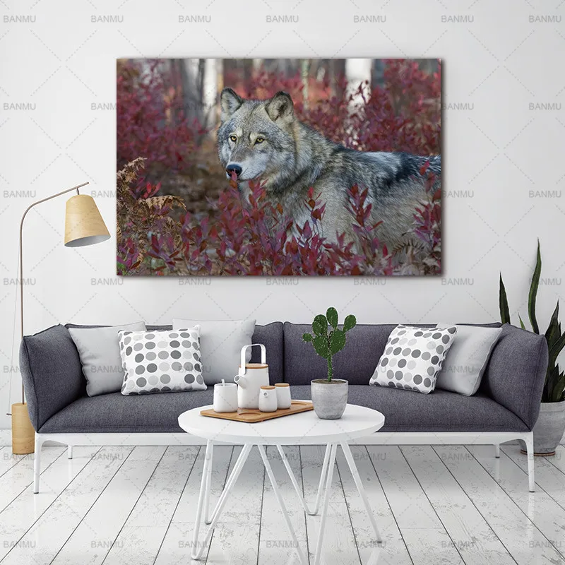 Картина на холсте современный принт картины Домашний декор искусство стену волк