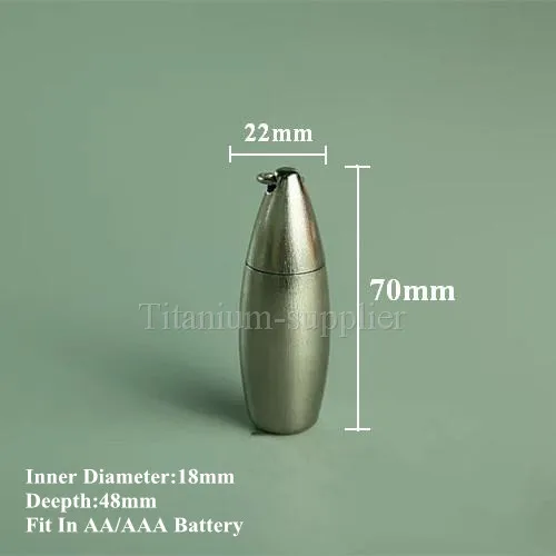 Titanium Waterproof Storage Survival Capsule Seal box Canister Skidproof Surface survival kit multi-functional free shipping | Спорт и