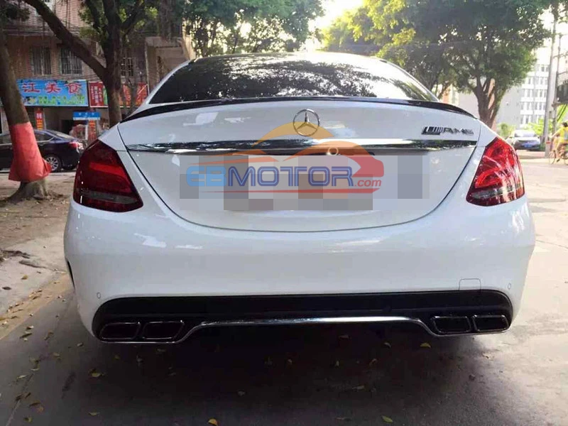 OE STYLE REAL CARBON FIBER TRUNK SPOILER WING For BENZ W205 C300 C400 C63 2015UP M082 | Автомобили и мотоциклы