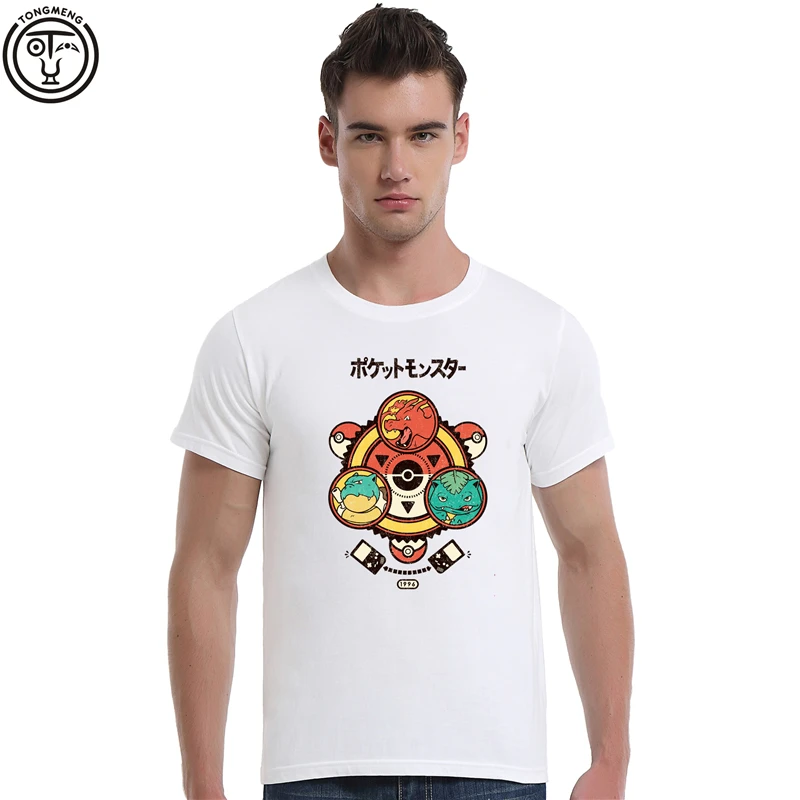 Pokemon Role Play Fantasy Adventure Jersey Tee Shirt Men's Fashion O-neck Casual Cotton Short Sleeve 3D Digital Printed T-shirt | Мужская