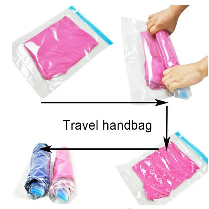 Nordic Vacuum Storage Bags Food Transparent Organizer Compressed Saving Space Seal | Дом и сад