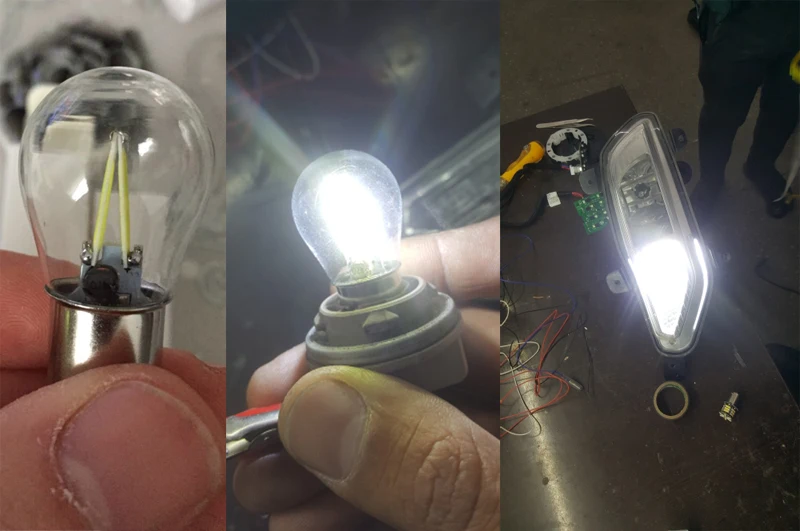1 шт. P21W LED Ba15s 1156 стробоскопическая вспышка светодиодный чип накаливания