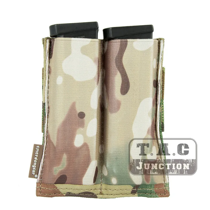 MC Emerson тактический быстро рисовать MOLLE/PALS EmersonGear Высокое скорость двойной подсумок открытым мм верхом 9 мм. 45 пистолет кобура - Цвет: MC