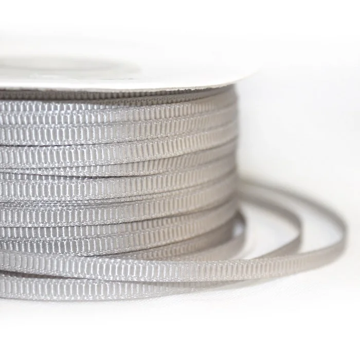 3 мм 100% полиэстер сплошной цвет простой Grosgrain лента ребристая 100 ярдов в