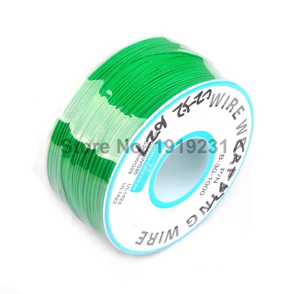 

Hot Sale! Green 250 Meters Electrical Wire, Wrapping Wire High Quality 30awg Line Q9 Electric Cable