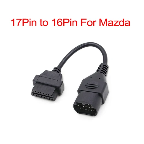 For Mazda 17pin Для Honda 5pin к БД 16pin Женский адаптер OBD/OBD2 диагностический кабель 5pin до 16 контактный разъем кабель для honda Obd2 черный кабель - Цвет: For Mazda 17pin