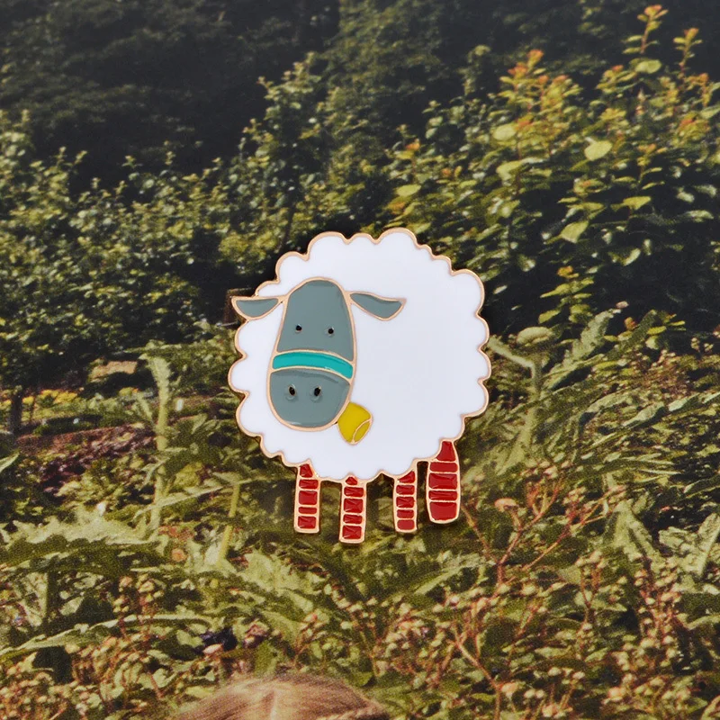 Модная брошь с овцой в стиле панк буквами и милыми | Украшения аксессуары