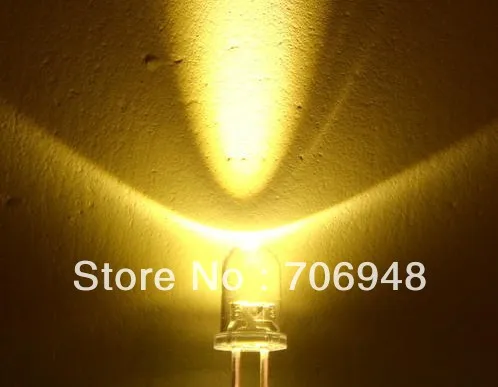 

20000 MCD Ultra Bright 5mm warm White light light-emitting diode (LED)