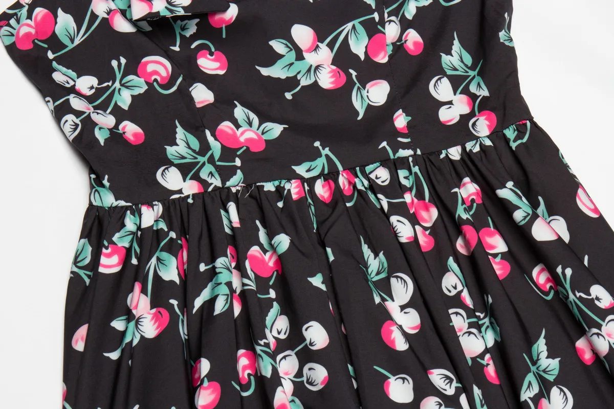 Summer Waist Women's Print Retro Elegant Dress |