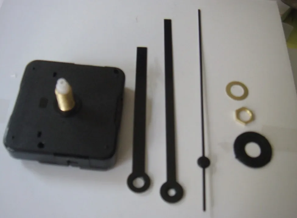 Quartz Clock Movement Kit Spindle Mechanism shaft 20mm with hands resell 1pcs