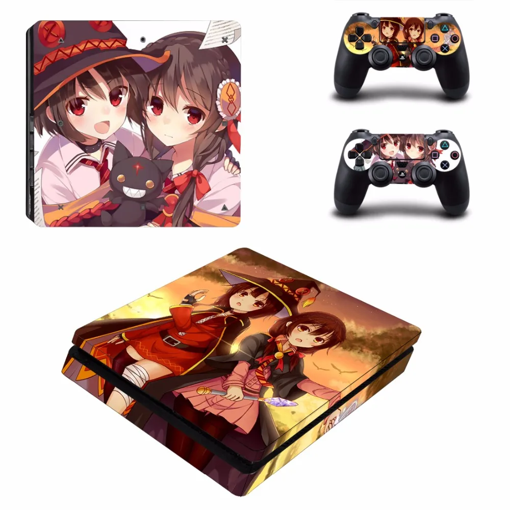 Аниме железнодорожное Хацунэ Мику токисаки Куруми сабля PS4 тонкая кожа Стикеры для Игровые приставки 4 консоль и контроллер PS4 тонкий Стикеры