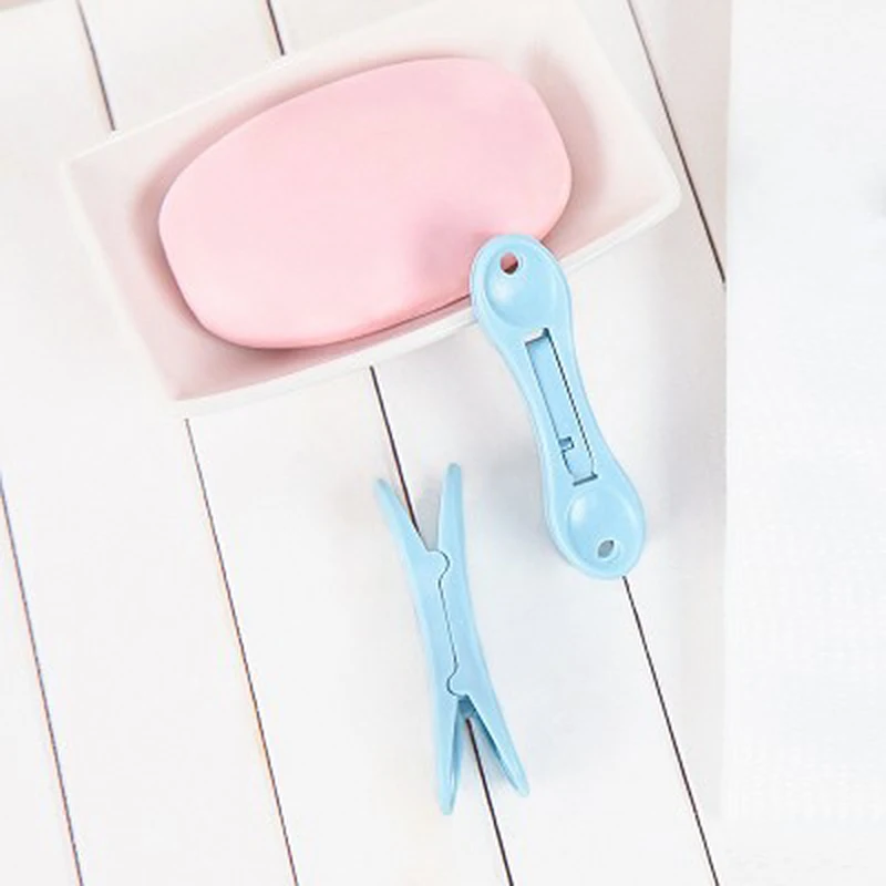 12 шт. двойной головкой Пластик прищепку клип Булавки веревки висит бельевой