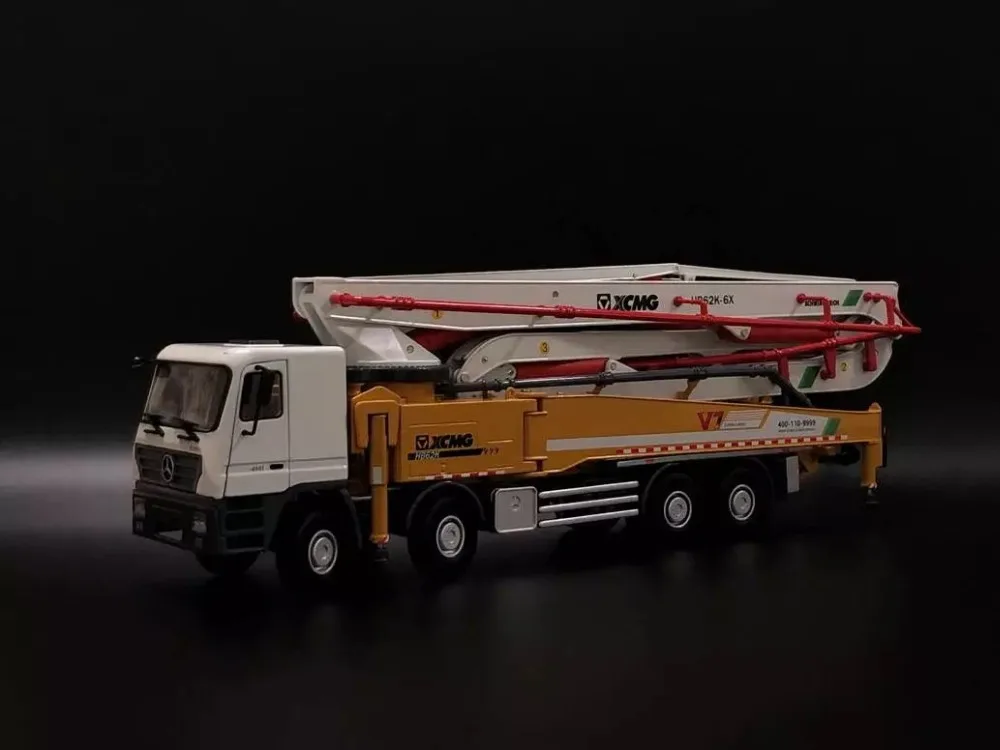 Коллекционная литая Игрушечная модель в масштабе 1:35 XCMG HB62K бетонный насос 62 м