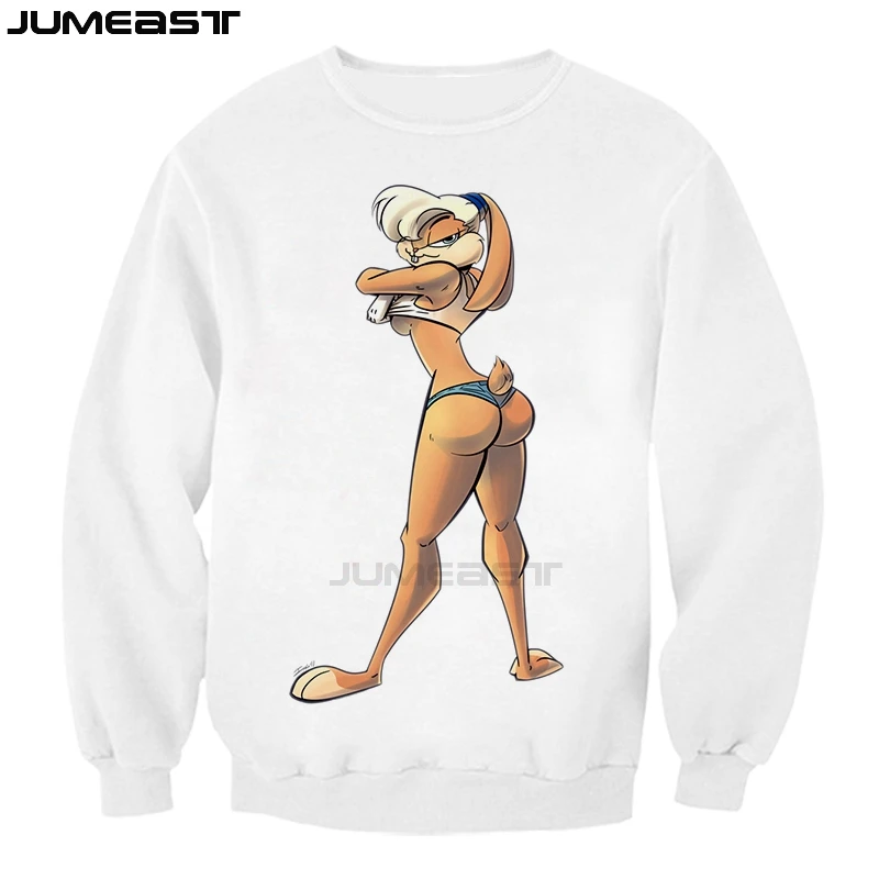 Бренд Jumeast, Мужская/Женская толстовка с 3D принтом, модная футболка с длинными рукавами и мультяшным аниме баг Банни, спортивный пуловер, топы, футболки - Цвет: 15