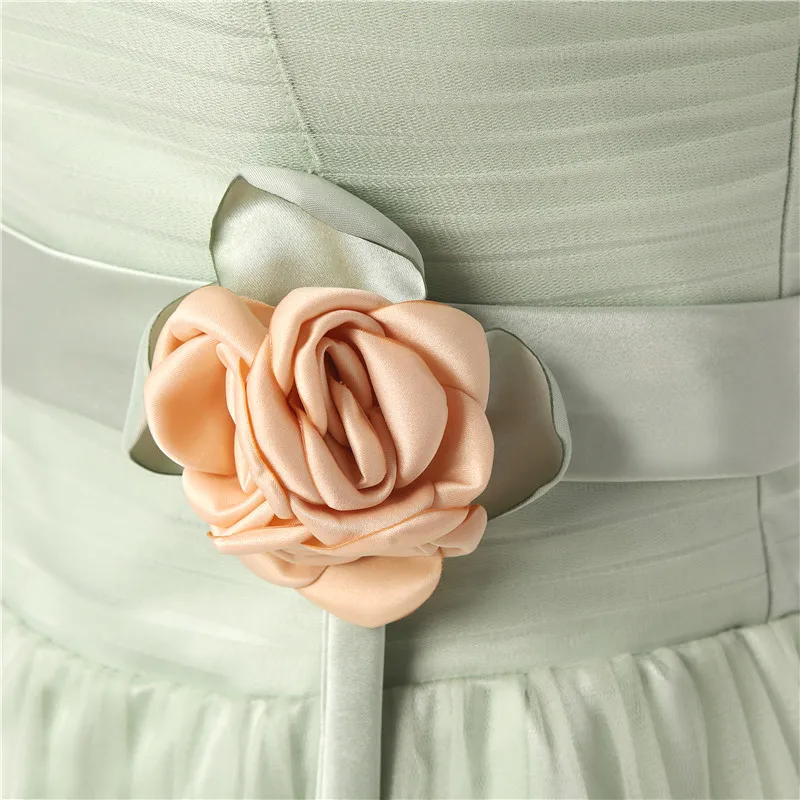 Robe De Roiree светло зеленое однотонное фатиновое платье с двойным плечом и цветочным