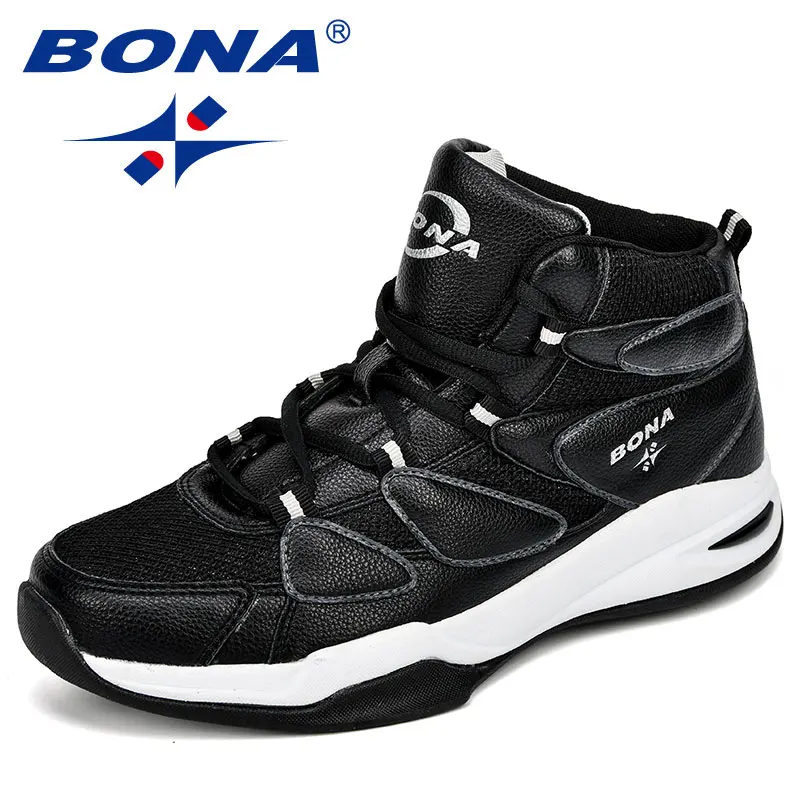 Black silver grey BONA Zapatos de baloncesto para hombres zapatos hombre Ultra verde Boost новые camuflaje Basket Hombre Zapatos zapatillas - Цвет: Black silver grey