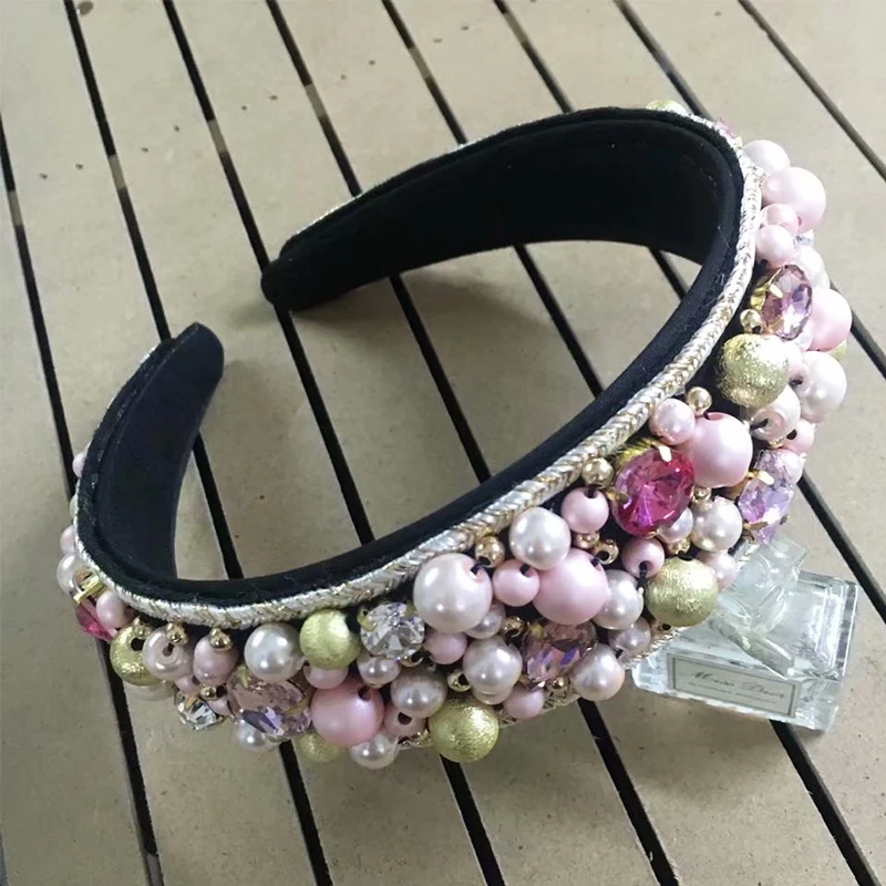 2019 барокко ручная работа цветная Корона из скраба и бисера тиары хрустальные