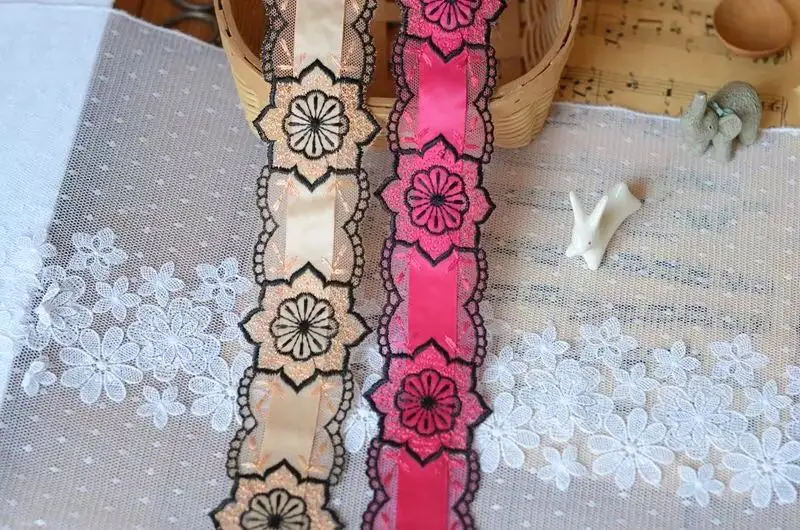 3 метра новый стиль кружевная лента для волос аксессуары рукоделия хаки красный