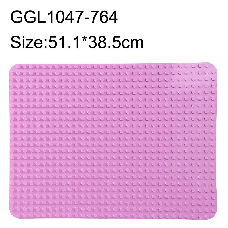 GGL1047-764-pink GOROCK большие блоки Базовая пластина 764 точек DIY большая Строительная пластина для строительных блоков игрушки для детей - Цвет: GGL1047-764-pink