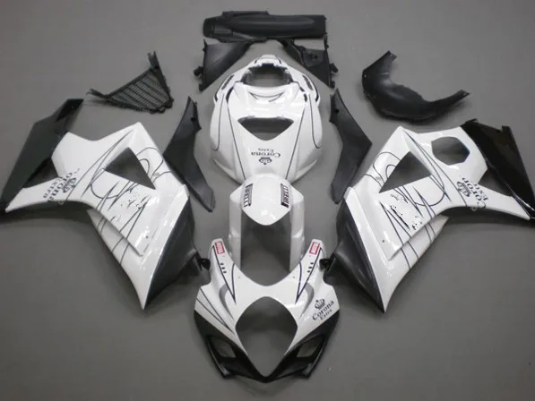 Комплект обтекателей для мотоцикла GSXR1000 07 08 GSX R GSXR 1000 K7 2007 2008 ABS белый черный