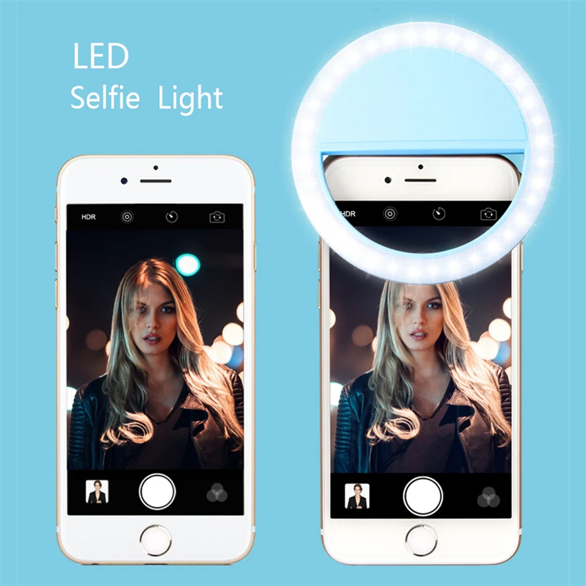 Fashion LED Photography Flash Light Up Selfie Luminous Lamp Night Phone Ring Camera Enhancing For iPhone 7 plus 6 6S Plus 5s 5C | Мобильные